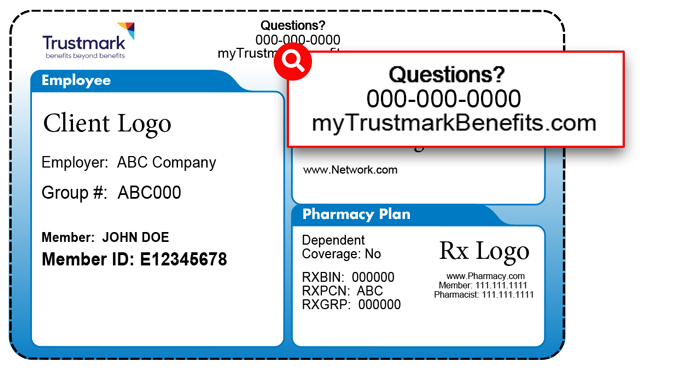 Sample Trustmark Health Benefits Patient ID Card